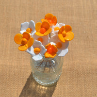 Bouquet de Printemps - Fleurs des Champs en verre de Murano - fleurs sauvages et boutons d'or.