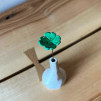 Trefle a 4 feuilles en verre de Murano