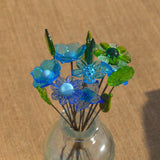 Bouquet de Printemps - Fleurs Bleues en verre de Murano