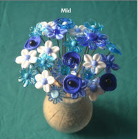 Bouquet Bleu Ciel en verre de Murano - taille mid