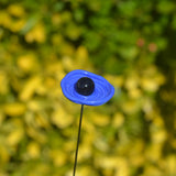 Coquelicot Bleu - Tige de fleur individuelle en verre de Murano