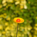 Coquelicot Jaune - Tige de fleur individuelle en verre de Murano